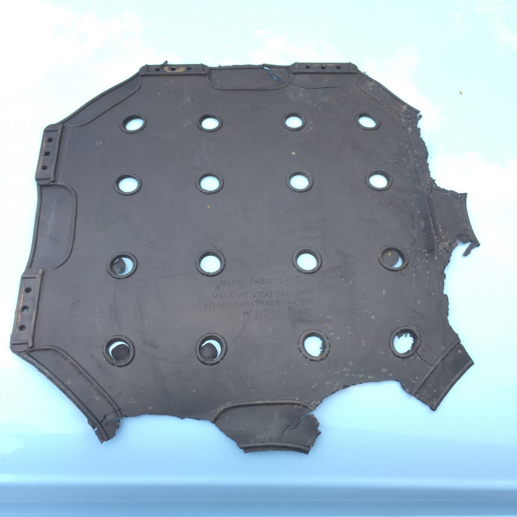 Ripped and perished rubber seat diaphragm